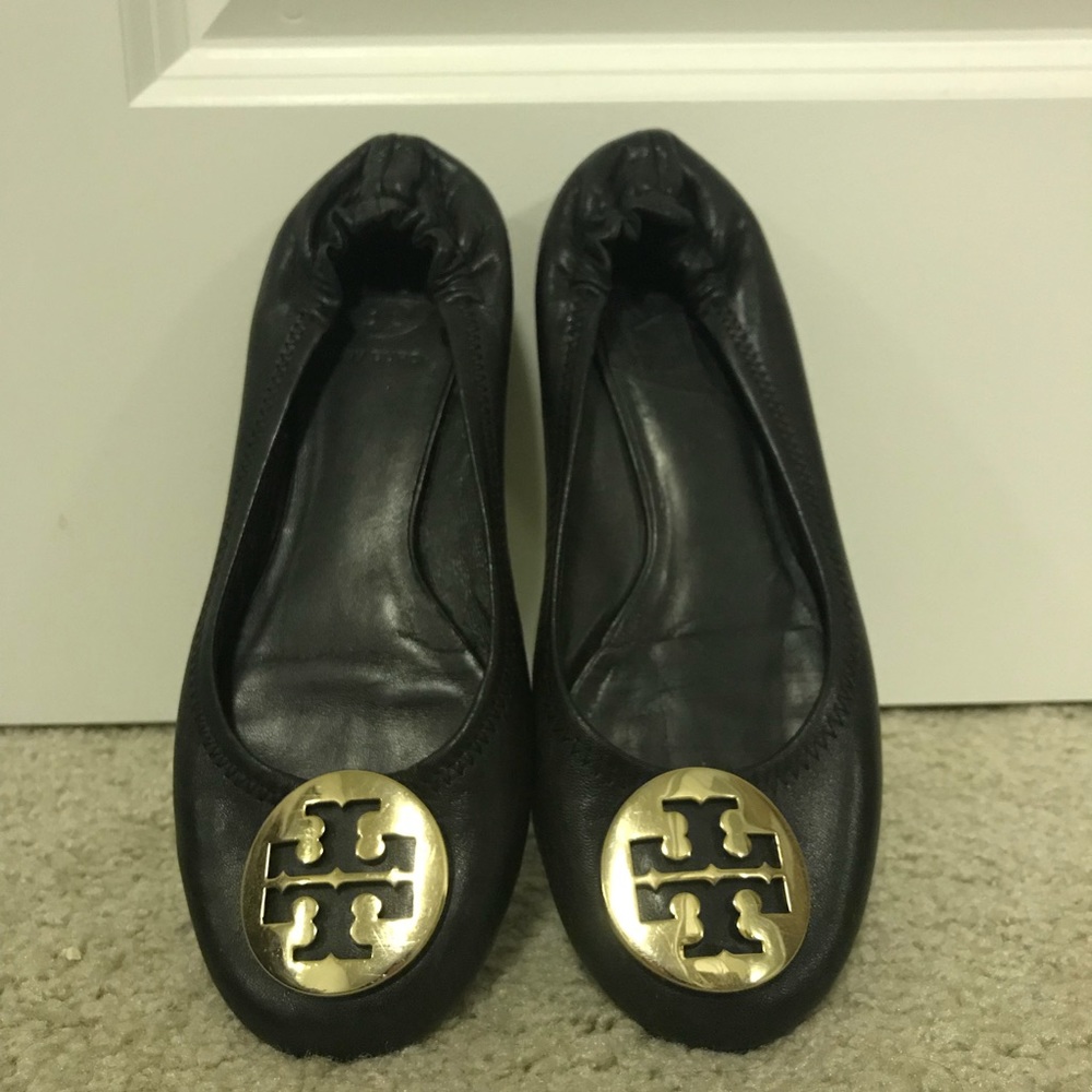 Tory Burch Black Reva Flats